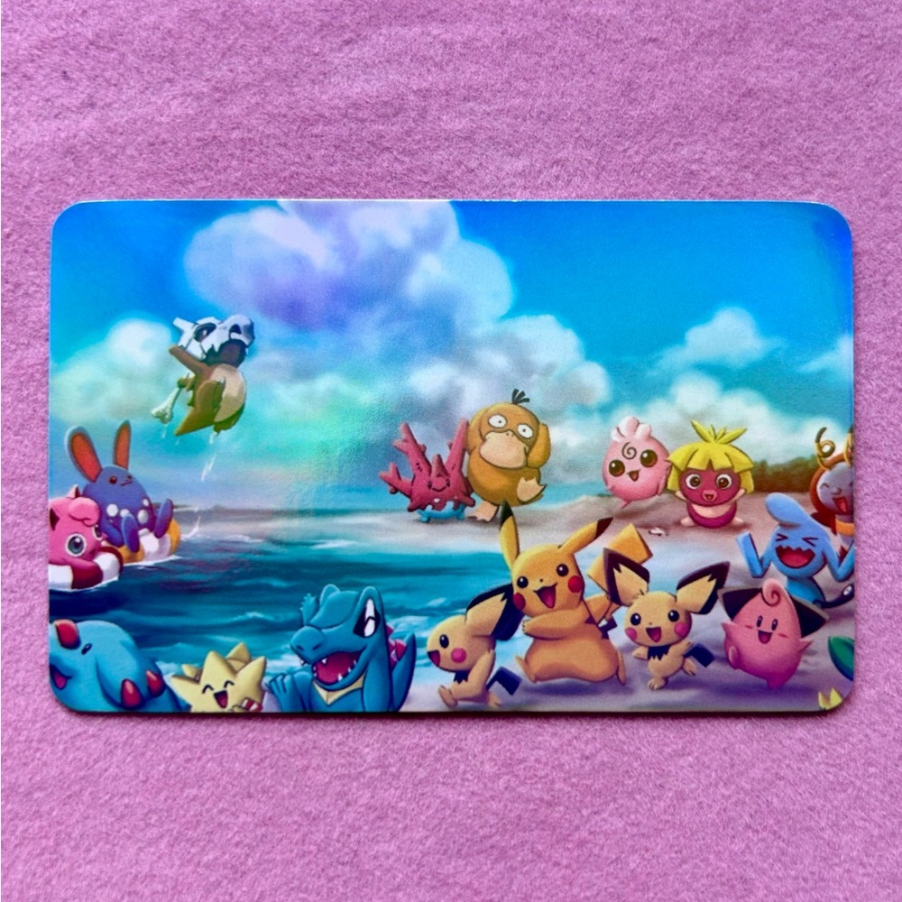 Seaside Friends — Rainbow Gloss Foil Collectible Art Card ✨